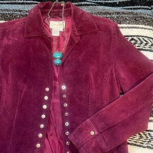 PLUM LEATHER JACKET